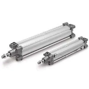 Xi lanh khí nén tiêu chuẩn dạng nắp vuông, tác động kép, một cần piston C96SB32-1C - C96 Series